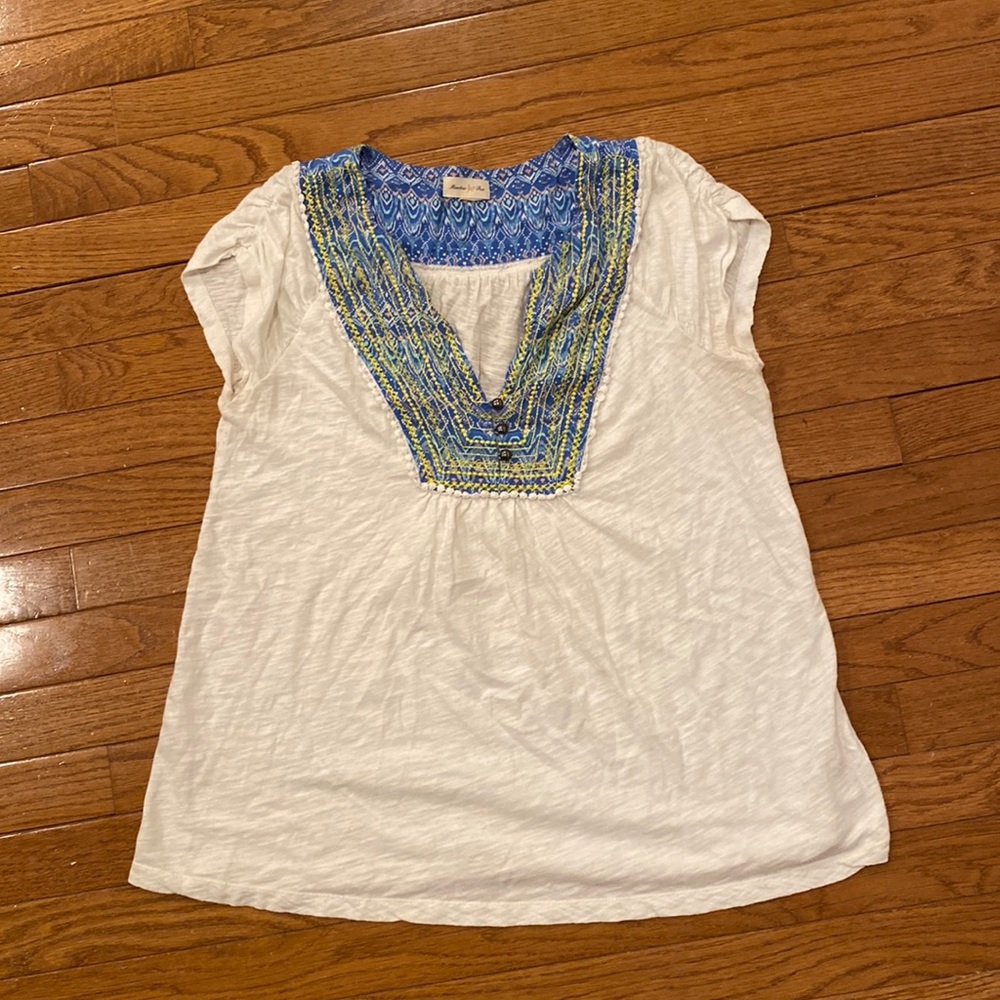 Anthropologie short sleeve top M